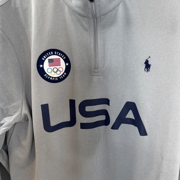 NEW Polo Ralph Lauren Team USA 1/4 Zip Long Sleeve Shirt Large - Picture 2 of 10